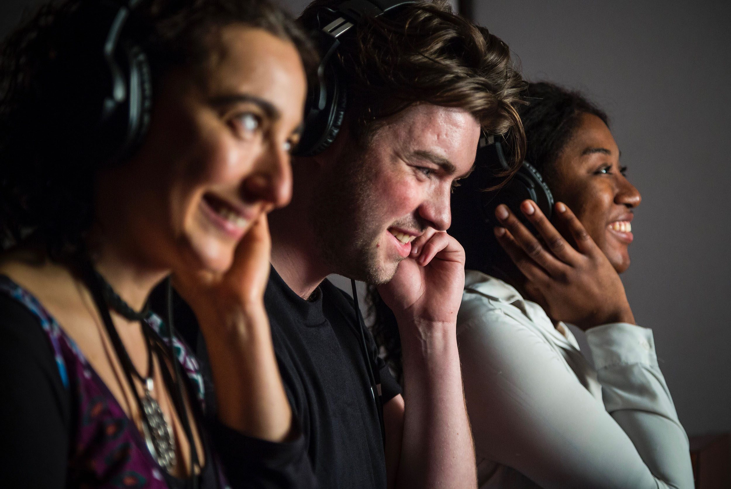 Windmill Lane Recording Studios Guests listening on headphones while on the tour